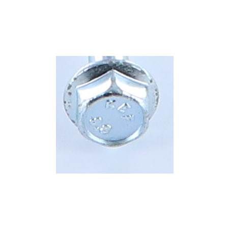 1 x Tornillo metales cabeza hexagonal M6X45 resalto liso Acero cincado blanco