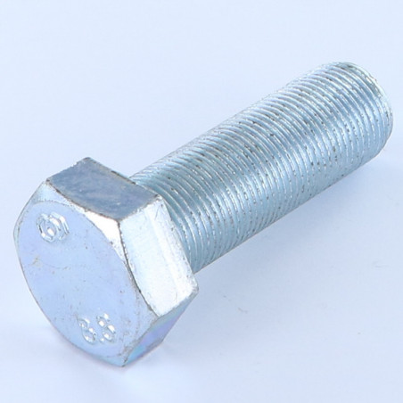 1 x Tornillo metales cabeza hexagonal M20X50 roscado total Clase 8.8 paso fino paso de 150 Acero cincado blanco
