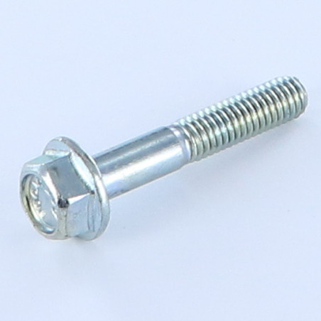 1 x Cuerpo de perno roscado parcial cabeza hexagonal M6X35 resalto liso Acero cincado blanco roscado parcial