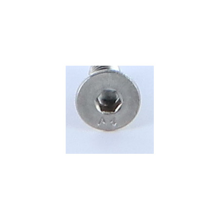 1 x Tornillo metales FHC cabeza fresada cavidad hexagonal hueca llave de 2 M3X16 roscado total Inoxidable A4 microtornillo
