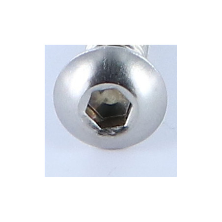 1 x Tornillo metales Cabeza Abombada con Hueco hexagonal M8X30 roscado total llave de 5 Inoxidable A4