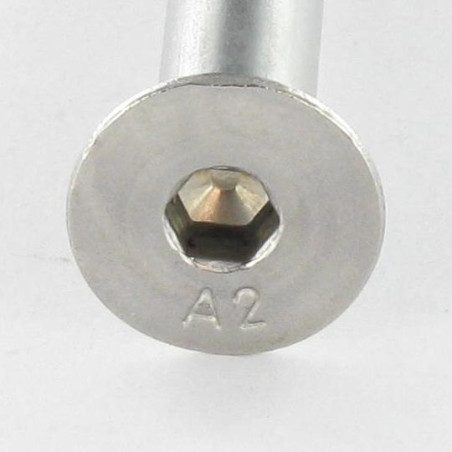 1 x Tornillo metales Inoxidable A2 FHC cabeza fresada cavidad hexagonal hueca llave de 5 M8X110 roscado total