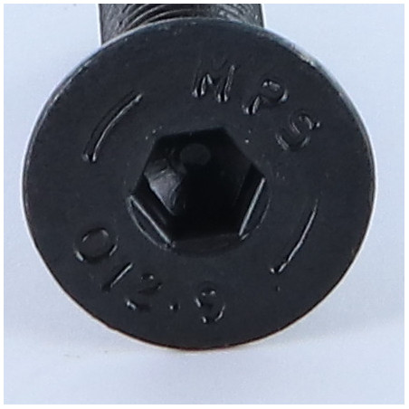 1 x Tornillo metales FHC cabeza fresada cavidad hexagonal hueca M10X40 Clase 12.9 llave de 6 Acero bruto