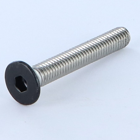 1 x Tornillo metales Inoxidable A2 FHC cabeza fresada cavidad hexagonal hueca llave de 4 M6X40 RAL9005 negro intenso 30%