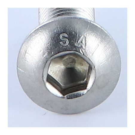 1 x Tornillo metales Cabeza Abombada con Hueco hexagonal M10X30 roscado total llave de 6 Inoxidable A4