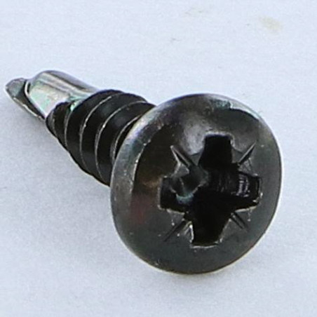 1 x Tornillo autoperforante Inoxidable A2 Negro cabeza cilíndrica abombada Pozi 3.5X13