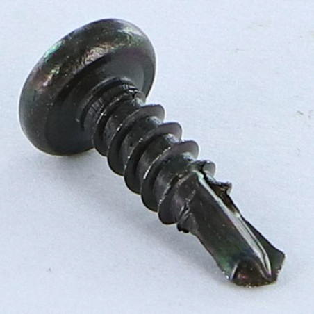 1 x Tornillo autoperforante Inoxidable A2 Negro cabeza cilíndrica abombada Pozi 3.5X13
