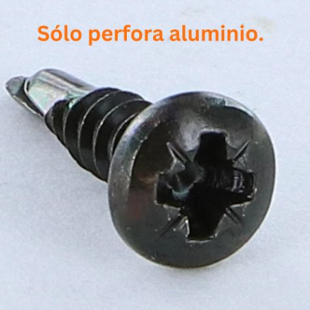 1 x Tornillo autoperforante Inoxidable A2 Negro cabeza cilíndrica abombada Pozi 3.5X13