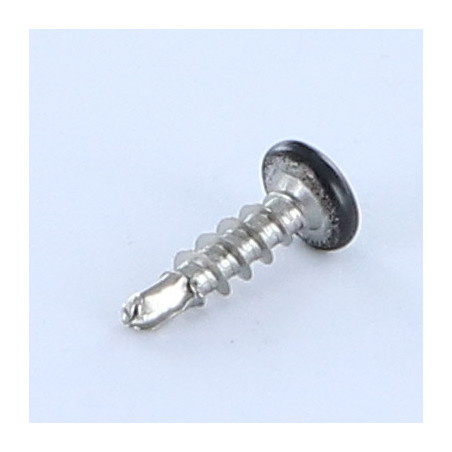 1 x Tornillo autoperforante cabeza cilíndrica Pozi HILO AGLO 5X18 Inoxidable A2 RAL9005 negro intenso