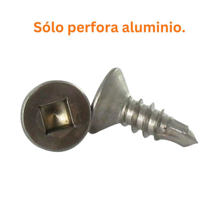 1 x Tornillo autoperforante Inoxidable A2 cabeza fresada/testa svasat cuadrado 4.8X19 Huella cuadrada 2