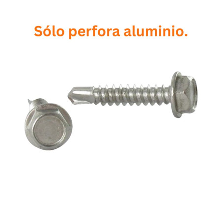 1 x Tornillo autoperforante cabeza hexagonal 4.2X19 Inoxidable A2