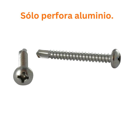 1 x Tornillo autoperforante cabeza cilíndrica cuadrado phillips 4.8X80 SQ2+PH2 Inoxidable A2