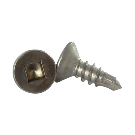 1 x Tornillo autoperforante Inoxidable A2 cabeza fresada/testa svasat cuadrado 4.2X19 Huella cuadrada 2