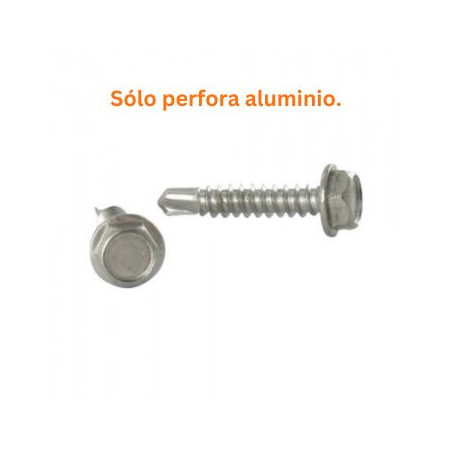 1 x Tornillo autoperforante cabeza hexagonal 5.5X19 Inoxidable A4