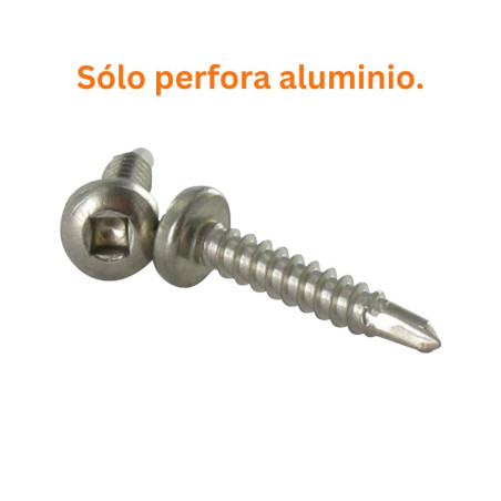 1 x Tornillo autoperforante cabeza cilíndrica cuadrado 4.8X80 Huella cuadrada 2 Inoxidable A2