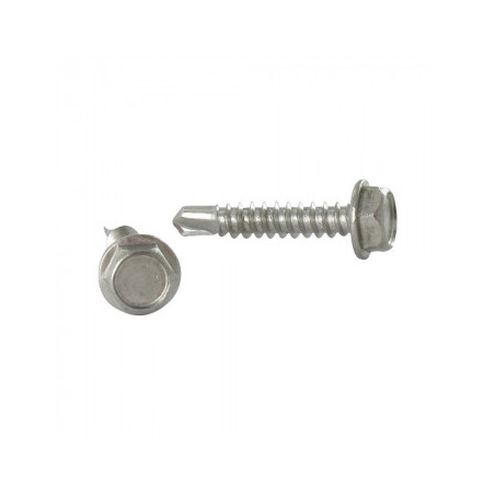 1 x Tornillo autoperforante cabeza hexagonal 6.3X19 Inoxidable A4