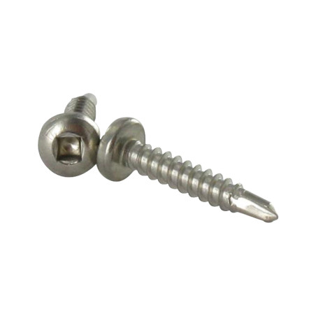 1 x Tornillo autoperforante cabeza cilíndrica cuadrado 3.5X16 Huella cuadrada 1 Inoxidable A2