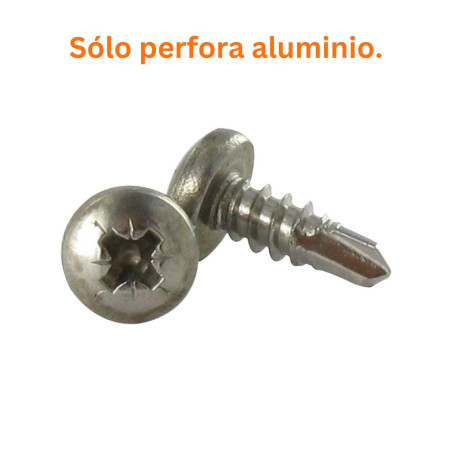 1 x Tornillo autoperforante Inoxidable A2 cabeza cilíndrica abombada phillips 4.8X16