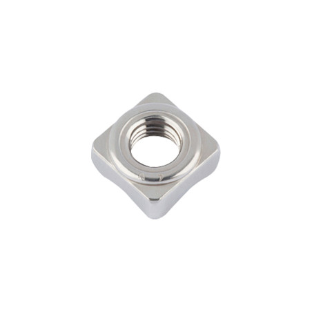 1 x Tuerca cuadrada para soldar M6 10X10X5 Inoxidable A2