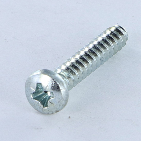1 x Tornillo pvc cabeza cilíndrica Pozi 4.2X1" Varilla roscada 60 grado Acero cincado blanco