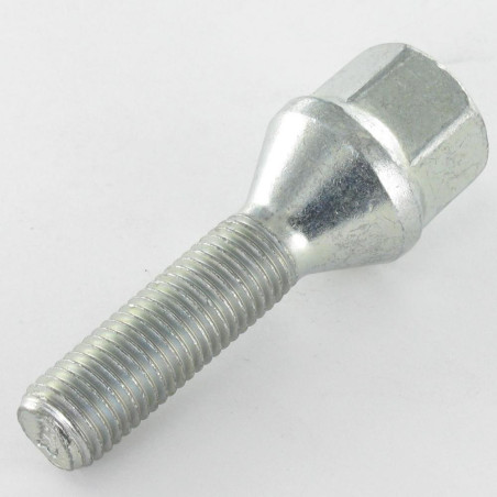 1 x Tornillos RUEDA M12X40 paso de 125 S/PL19 clase 10.9 Acero cincado blanco
