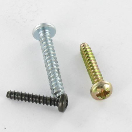 1 x Tornillo chapa cabeza abovedada ancha Pozi 4.2X16 Acero cincado blanco sin punta