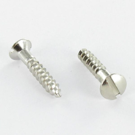 1 x Tornillo madera Latón cromo cabeza fresada abombada ranura 4X25