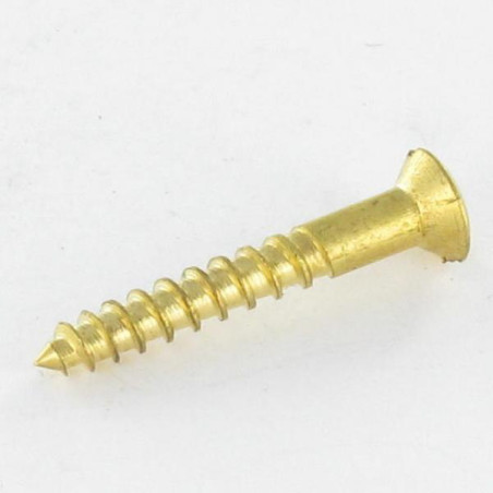 1 x Tornillo madera Latón cabeza fresada abombada ranura 3.5X30