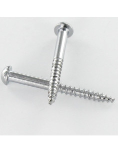 Tornillo madera Latón cromo cabeza redonda ranura 4X30