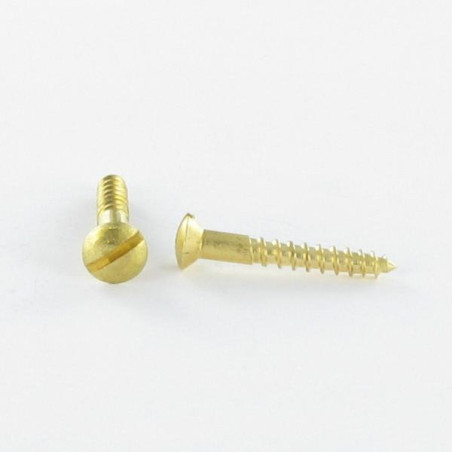 1 x Tornillo madera Latón cabeza fresada abombada ranura 5X35