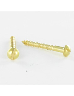 Tornillo madera Latón cabeza redonda ranura 6X40