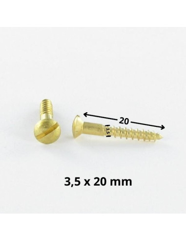 1 x Tornillo madera Latón cabeza fresada...