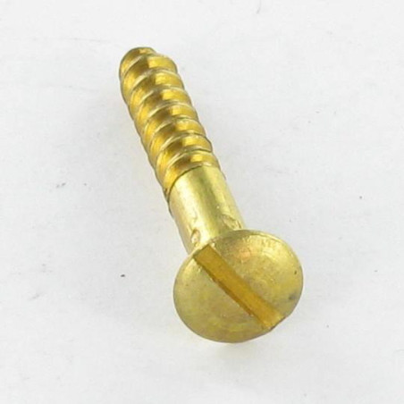 1 x Tornillo madera Latón cabeza fresada abombada ranura 6X70