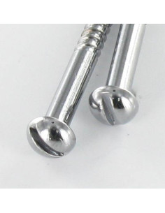 Tornillo madera Latón cromo cabeza redonda ranura 6X70 2