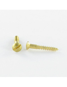 Tornillo madera Latón cabeza fresada abombada ranura 3.5X35