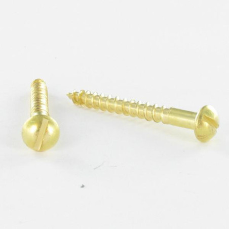 1 x Tornillo madera Latón cabeza redonda ranura 1.6X10 microtornillo