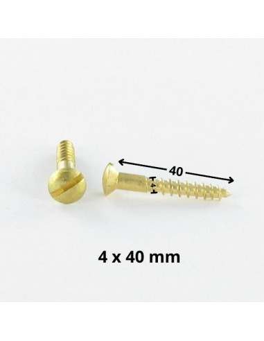 1 x Tornillo madera Latón cabeza fresada...