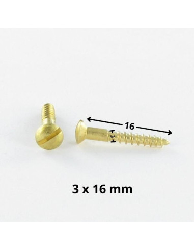 1 x Tornillo madera Latón cabeza fresada...