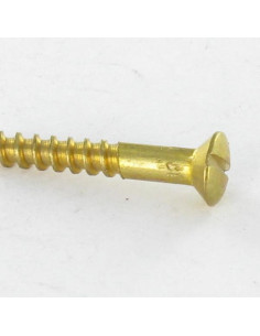 Tornillo madera Latón cabeza fresada abombada ranura 6X50 2