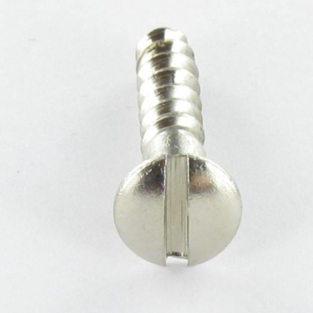 1 x Tornillo madera Latón cromo cabeza fresada abombada ranura 3.5X25