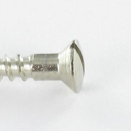 1 x Tornillo madera Latón cromo cabeza fresada abombada ranura 5X50