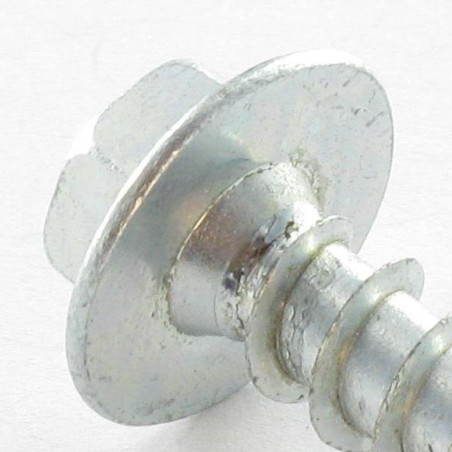 1 x Tornillos para madera TEKOR cabeza hexagonal resalto reborde 8X50 Acero cincado blanco cut punta antihendidura tipo 17