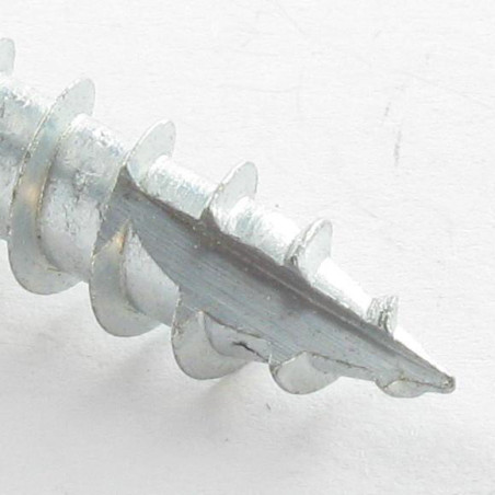 1 x Tornillos para madera TEKOR cabeza hexagonal resalto reborde 8X50 Acero cincado blanco cut punta antihendidura tipo 17