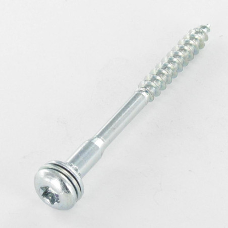1 x Servicio al cliente poelier cabeza redonda ancha 7X90 roscado en 50 TORX T40 cautivo Acero cincado blanco 96HBSB