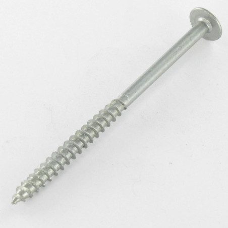 1 x Tornillo madera aglomerado poelier cabeza redonda ancha 6X70 roscado en 50 TORX T30 Acero cincado blanco 200 Horas
