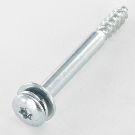 1 x Tornillo madera aglomerado poelier cabeza redonda ancha 7X70 roscado en 30 TORX T30 Arandela GRO+PL Zincado cr3 96 hbs