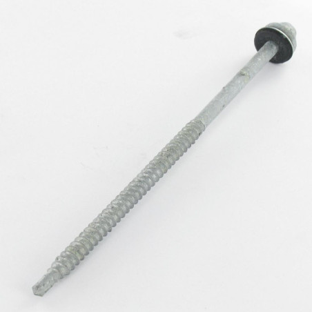 1 x Tornillo autoperforante cabeza hexagonal 6.5X125 Arandela fuerte resistencia a la corrosión Acero galvanizado en