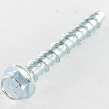 1 x Tornillo hormigón cabeza hexagonal resalto reborde 18X150 preperforación de 16X150 Acero cincado blanco