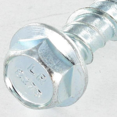 1 x Tornillo hormigón cabeza hexagonal resalto reborde 18X150 preperforación de 16X150 Acero cincado blanco