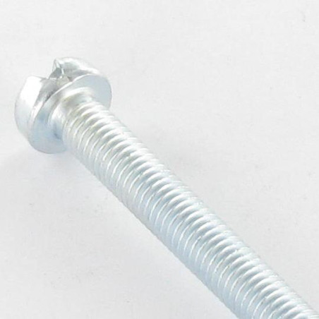 1 x Tornillo metales cabeza cilíndrica ranura M4X50 Acero cincado blanco